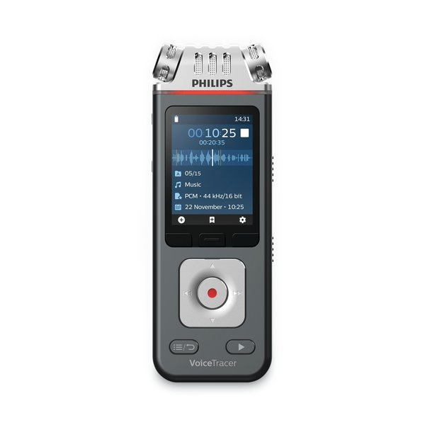 Philips Voice Tracer 6110 Digital Recorder, 8 GB, Black DVT6110